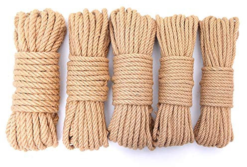 DHGTEP Kratzbaum DIY Sisal Seil Katze Kratzen Post Spielzeug Katze Klettern Baum Ersatz Seil Schreibtisch Beine Bindung Seil für Katze Schärfen Kralle (Diameter : 10mm, Size : 50 Meter)