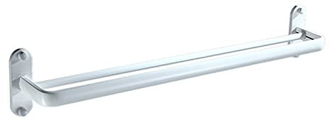 Ksunun Doppel Handtuchhalter Wand Montage 60Cm Für Bad Und Küche Aluminium Handtuchstange Weiß