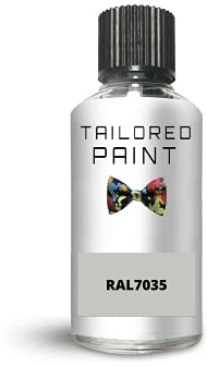 RAL7035 Light Grey Gloss Touch Up Paint with Brush Direct Gloss Paint for Wood, Metal, Plastic, PVC, UPVC, Fascia Soffit Furniture Boards - Indoor & Outdoor