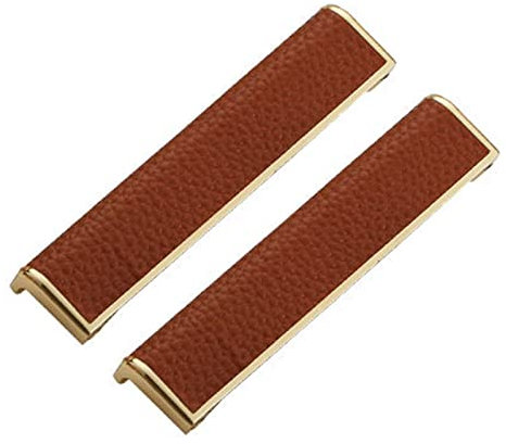 Schublade roségoldener Ledergriff Europäischer Möbelgriff Schranktürgriff Kleiderschrank Ledergriff (128mm)