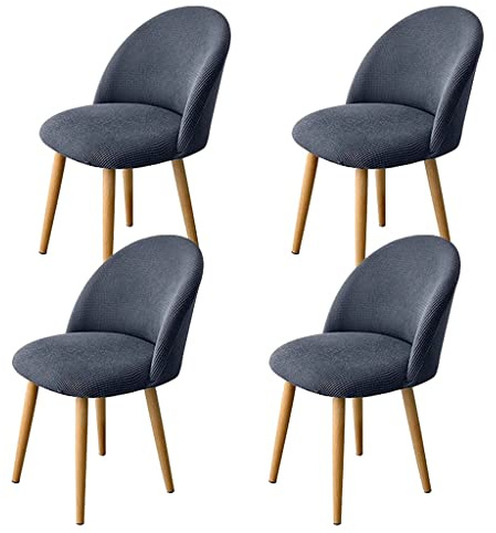Coprisedia Scandinava con Schienale Fodera per sedia a conchiglia elasticizzata 6/4/2/1 Pezzi Ufficio Universale Fodera per Sedia Jacquard Elasticizzato Lavabile Estraibile Antiscivolo Protector