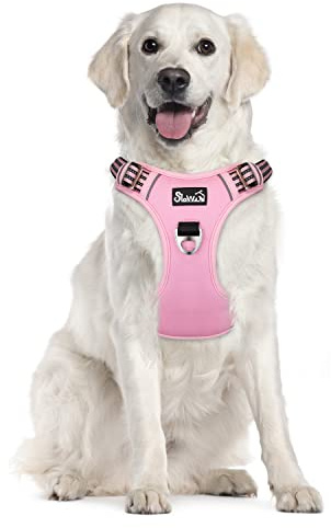 Eyein Dog Harness Large Dog, No Pull Dog Harness with Front Clip and Handle | No Choke Design , Adjustable Easy Control Escape Proof Harness with Soft Padded Reflective for Outdoor Training Walking, L