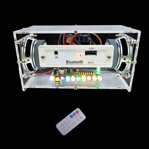 Gikfun Bluetooth-Lautsprecher-Kit mit LED-Blinklicht, Lötübung, Mini-USB-Stereo-Soundverstärker, DIY-Kit für Schul-Lernprojekt EK1979…
