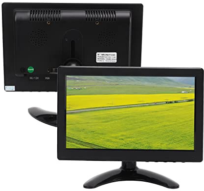 Moniteur LCD TFT 9 Pouces, 1024x600 Mini écran Couleur HD Portable avec Entrée HDMI VGA Petit Moniteur HDMI pour Ordinateur Portable PC Desktop, pour Chambre, Bureau