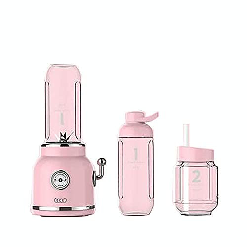 Máquina para Hacer Helados, Máquina para sorbetes de Frutas Mini Máquina para Hacer Helados de Servicio Suave Operación Manual Juego de 3 Piezas portátil/Blanco y Rosa,B