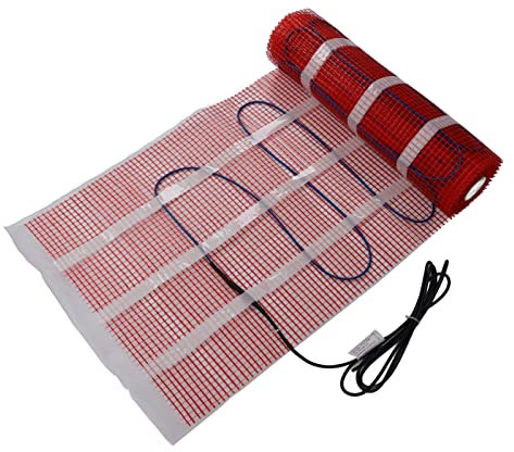 Tappetino Riscaldante a Pavimento, 110 V Facile Installazione di Riscaldamento a Pavimento Elettrico in PVC Telecomando WIFI per Ufficio (15)