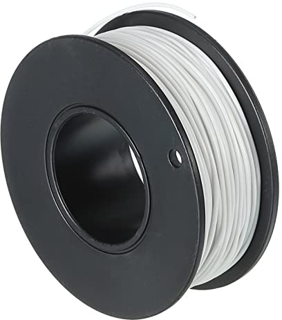 sourcing map 30AWG Elektrischer Draht 30 Meter Stromkabel 0,05 mm² Verzinntes Kupferkabel, Kfz Kabel Hohe Temperatur Litzenkabel Erdkabel Verlängerungskabel Klingeldraht für Kabelkanal, Weiß