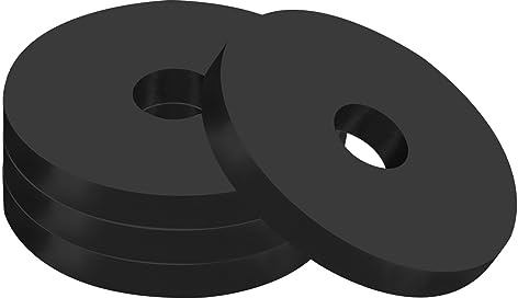 PATIKIL Multi Usage Caoutchouc Espaceur, 4 pcs 1,6 OD x 25/64 ID x 0.2 Épaisseur Anti-Vibration isolation Tampons Espaceur Rondelle pour HVAC Machines Boulons Voiture, Noir | Anti-Vibration isolation Tampons Espaceur Rondelle, Pour HVAC Machines Boulons Voiture, Noir