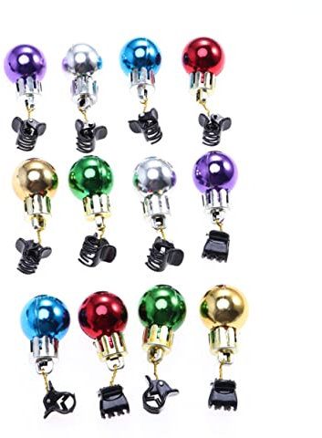 NOLITOY 30stücke Bart-klammern Bunte Hochglanz-Dekorationen Für Weihnachtsfeiern Bartkugel Mit Mini-Clip Bart-schmuck Für Gesichtshaare Bart-schmuck Für Weihnachten Bart-schmuck Für Versch