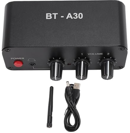 Preamplificatore Audio BT, Preamplificatore Fonografico per Giradischi Fono Bluetooth Dual Op Amp da 20dB per Altoparlante Giradischi Phono