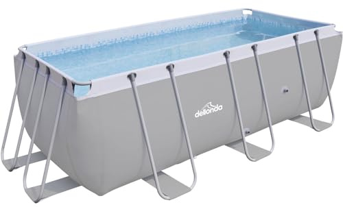 4x2m Premium Garden Swimming Pool & Filter Pump - 99cm Deep Kids Paddling