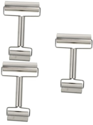 DECHOUS 3pezzi Rolling Pin Inossidabile Antiaderente Per Stendere e Dolci Utensile Per Facile e Non Assorbe