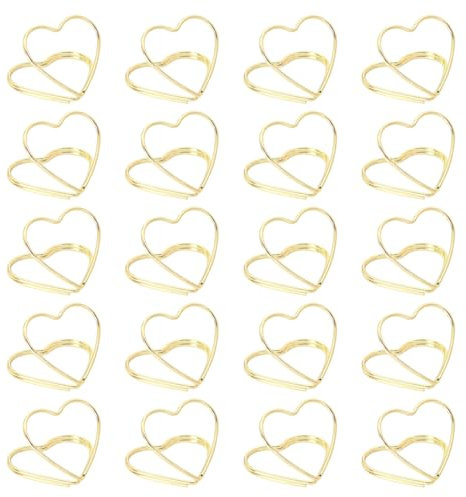 AYVRUOP tischkartenhalter,Platzkartenhalter Fotohalter Metall, Memohalter, Sitzkartenhalter,20 Stück, geeignet für Dekoration Hochzeiten, Geburtstage, Restaurants, dekorative Kartenhalter