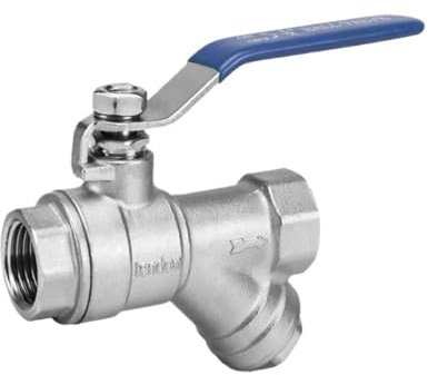 304 Edelstahl Filter Kugelhahn, Wasserleitung, Fußbodenheizung, Y-förmiger Filterventilschalter, 4 Punkte, 6 Punkte, 1 Zoll, DN25(3/4)