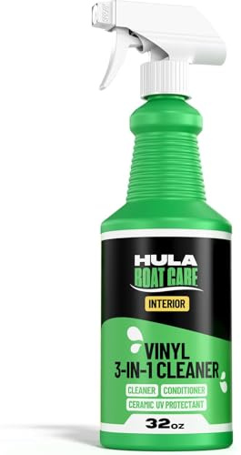 Hula 3-in-1 Boat Vinyl Cleaner, Conditioner and UV Protectant, 32oz — Marine Vinyl Protectant, Boat Seat Conditioner, Made in USA
