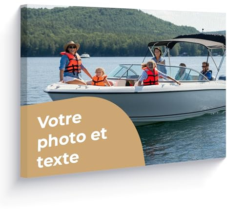Cimpress Cuadro en Lienzo Personalizado con Foto, Texto o Logotipo, 50 × 70 cm, Decoración de Pared para Hogar u Oficina, Regalo Fotográfico Personalizado para Familia y Amigos
