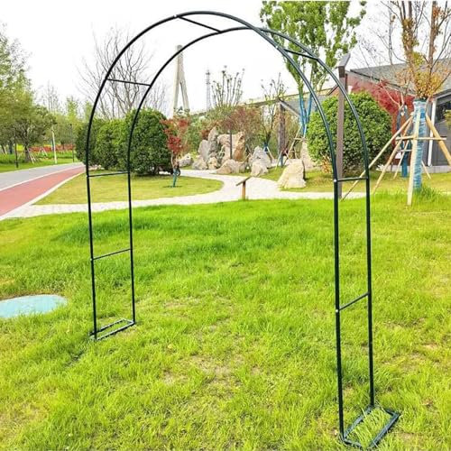 Arco de jardín grande y elegante de metal con base resistente para rosas trepadoras y frutas, ideal para bodas, cumpleaños, Navidad, entradas, terrazas y pérgolas.