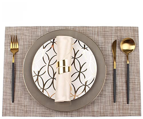 ABNNHK Juego de vajilla, Plato de Cena, Plato, Mantel Individual, Juego de servilletas, combinación de vajilla, Plato Occidental, Mesa de Restaurante (D Talla ?nica) (D Talla ?nica)