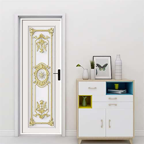 3D Türtapete 70x200 Türaufkleber Selbstklebend Türfolie Poster Fototapete Türbilder Türtattoos Wasserdichte Tür Stickers für Kinderzimmer Wohnzimmer Badezimmer Weiß gestrichene Tür