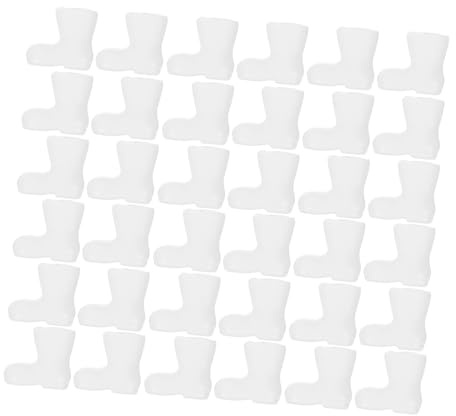 Toddmomy Elegant Simple Santa Boots Mini Christmas Decorations Diy Craft Shoes for Dollhouse Decor