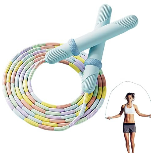 DAWCBVJQ Springseile für Übungen, Perlen-Trainingseil, verstellbares Übungsspringseil, Fitnessstudio, Trainingsseil für Workout, Fitness, Fitnessstudio
