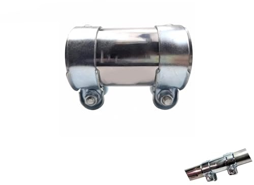 CTForest Abrazadera Escape Universal, Anticorrosión, Doble Abrazadera, 45 mm x 95 mm, Plata