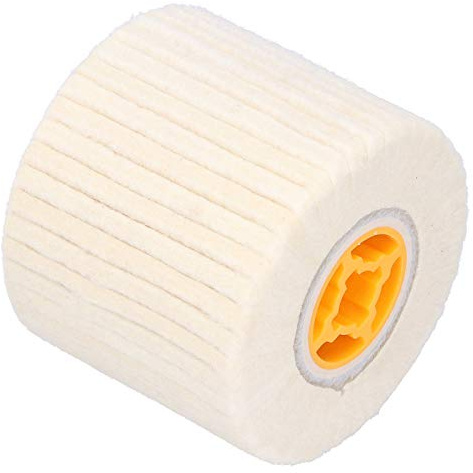 Ejoyous Wool Felt Wire Drawing Wheel Parts Stainless Steel Polishing 120x100mm Buffing Wheel, Removal of Imperfections, Easy Installation, Versatile Applications for Metal, Jewelry with