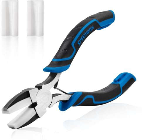 SPEEDWOX 5.5 Inches Nylon Nose Pliers Double Nylon Flat Jaw Pliers Carbon Steel Jewelry DIY Tools Jewelry Making Supplies for Grasping Straightening Ring Opening Shaping Thin Metal Soft Jaw