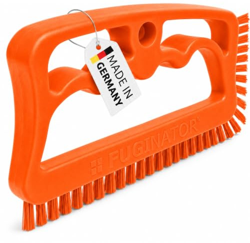Fuginator Spazzola Brevettata per Fughe e Piastrelle di Bagno, WC, Cucina | Made in Germany - Manico ergonomico - Setole dure a lunga durata - spazzola sottile per fughe, angoli e fessure difficili