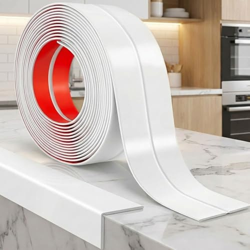 JSIWOTH Profilé d’Angle PVC Flexible Auto-Adhésif 9,2m, Largeur 60mm Blanc | Protection d’angle 90-180° pour murs, plafonds, portes et finitions intérieures ou extérieures
