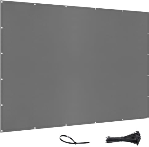 Shade&Beyond Balkon-Sichtschutz Wetterfest 90 x 500 cm, Grau Anthrazit | Balkonverkleidung Balkonbespannung Blickdicht Windschutz ohne Bohren mit Ösen, UV-Schutz für Balkongeländer
