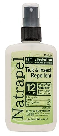Natrapel Picaridin Insect Repellent 3.4 oz Pump Spray – 12 Hour Bug Repellent Repels Mosquitoes, Ticks and More