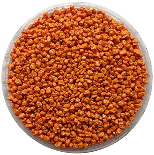 Aquariumpflanzen.net 5kg Farbkies orange, Körnung 2-3mm, Aquarienkies, Bodengrund