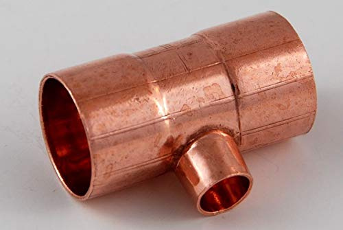 2x Kupferfitting Reduzier T Stück 22-10-22 mm 5130 Lötfitting copper fitting CU