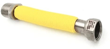 Flessibile per gas in inox raccordo in acciaio rivestito 220/420mm x 1