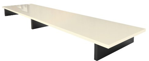 Vladon TV-Aufsatz Game, Made in Germany, Aufsatz für TV-Boards zur Erhöhung, Schwarz matt/Creme Hochglanz (138,5 x 9,5 x 34,5 cm)