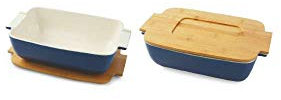 Villa d'Este Home Tivoli Home Tivoli 2301345 Gourmet Terrina Rettangolare con Coperchio, Blu