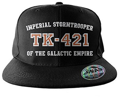 Star Wars Officially Licensed Merchandise TK-421 Adjustable Size Snapback Cap (Black)