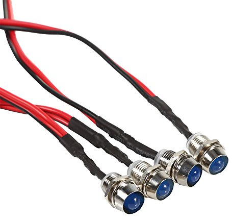 Qiilu 4 Pz 12V DC Lampadine Indicatori LED per Auto Spia di Controllo del Cruscotto del Pannello Pilota Dash Lampada Indicatore Auto Car Van