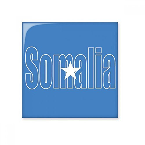 DIYthinker Bandera de Somalia País Nombre brillante baldosa cerámica de baño Cocina muro de piedra artesanal de regalo Decoración