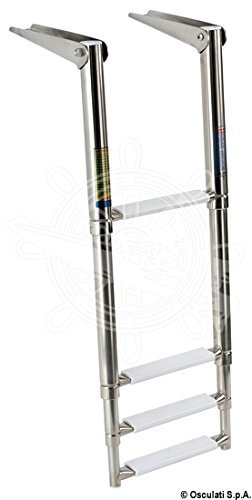 Osculati Teleskopbadeleiter, Standard AISI316 4-stufig