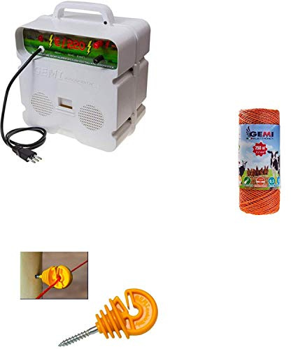 Pastor Eléctrico Kit de Cercado Eléctrico con Electrificador 220V y Accesorios Gemi