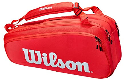WILSON Uni-Erwachsene Super Tour 15 Stück, Tasche, Rot/Weiß