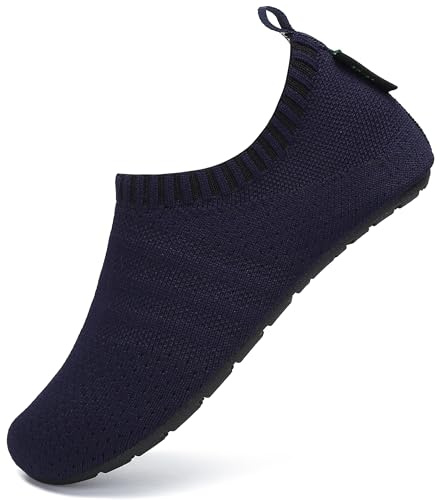 SAGUARO Chaussures Aquatiques Enfant Garçon Fille Chaussures d'eau Chaussures de Plage Respirant Chaussures Piscine-Légère Chaussons Enfant Chaussons Aquatique Style:083 Bleu,Gr.34/35 EU