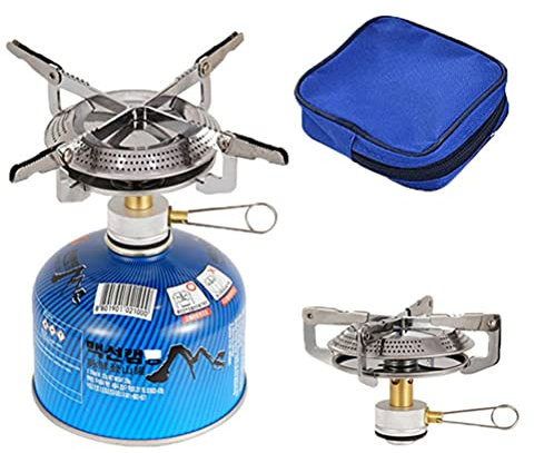 CXING Portable Camping Gas Stove, Mini Folding Burner, Titanium Cookware Set for Outdoor Picnic, BBQ, Cooker (No Tank, Isobutane Mixture)