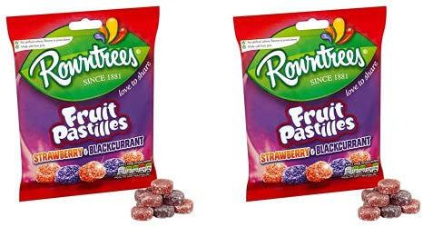 Lot de 2 sachets de pastilles de fruits rouges et noirs 143 g