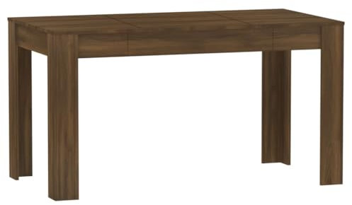 vidaXL Mesa de Comedor Cocina Mostrador Restaurante Cafetería Bistró Salón Sala de Estar Muebles Madera Contrachapada Roble Marrón 140x74,5x76 cm