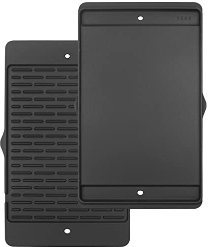 7566 Gusseisen Grillplatte für Weber Genesis 300 Series Gasgrills, Grillzubehör für Weber Genesis E-310 S-310 E-320 S-320 E-330 S-330 EP-310 EP-320 EP-330 CEP-310 Brenner Gasgrills,1 Packung