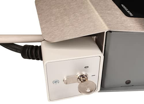 Schlüsselschalter GEBA zur Verriegelung der Wallbox. Höchster Schutz vor Fremdzugriff. Made in Germany. Hochwertiges Design.