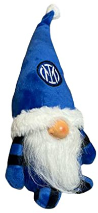 Gnomo Natale Arredo | 30 Cm | Nero/Azzurro| Prodotto Ufficiale